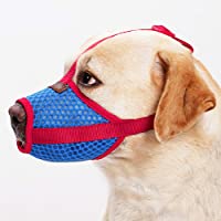 RC GearPro Bozal Ajustable para Perro- Boca para Mascotas- Malla de Aire para Anti-mordidas- Anti-ladridos- lamiendo…